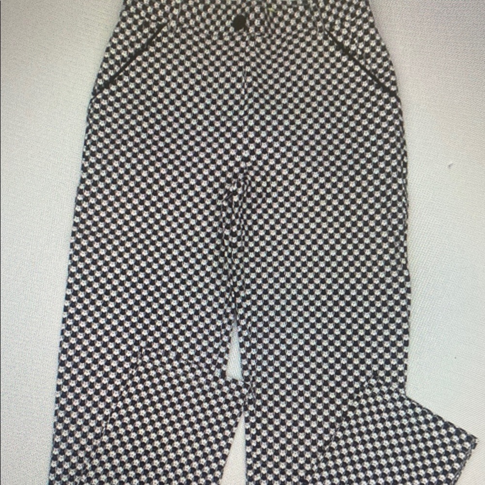 Betabrand Black and White Straight Leg Pants